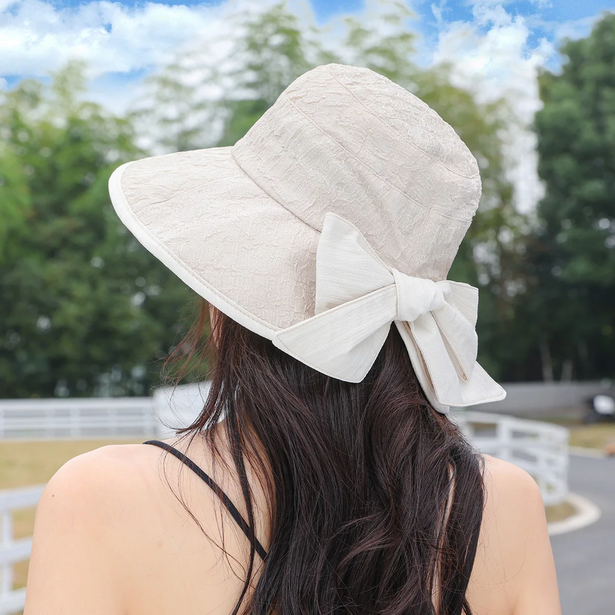 

Women's Bucket Hat With Bow Fashion Cloth Spring Summer Hats For Women Fisherman Cap Breathable Sunshade Casual Sun Hat Female