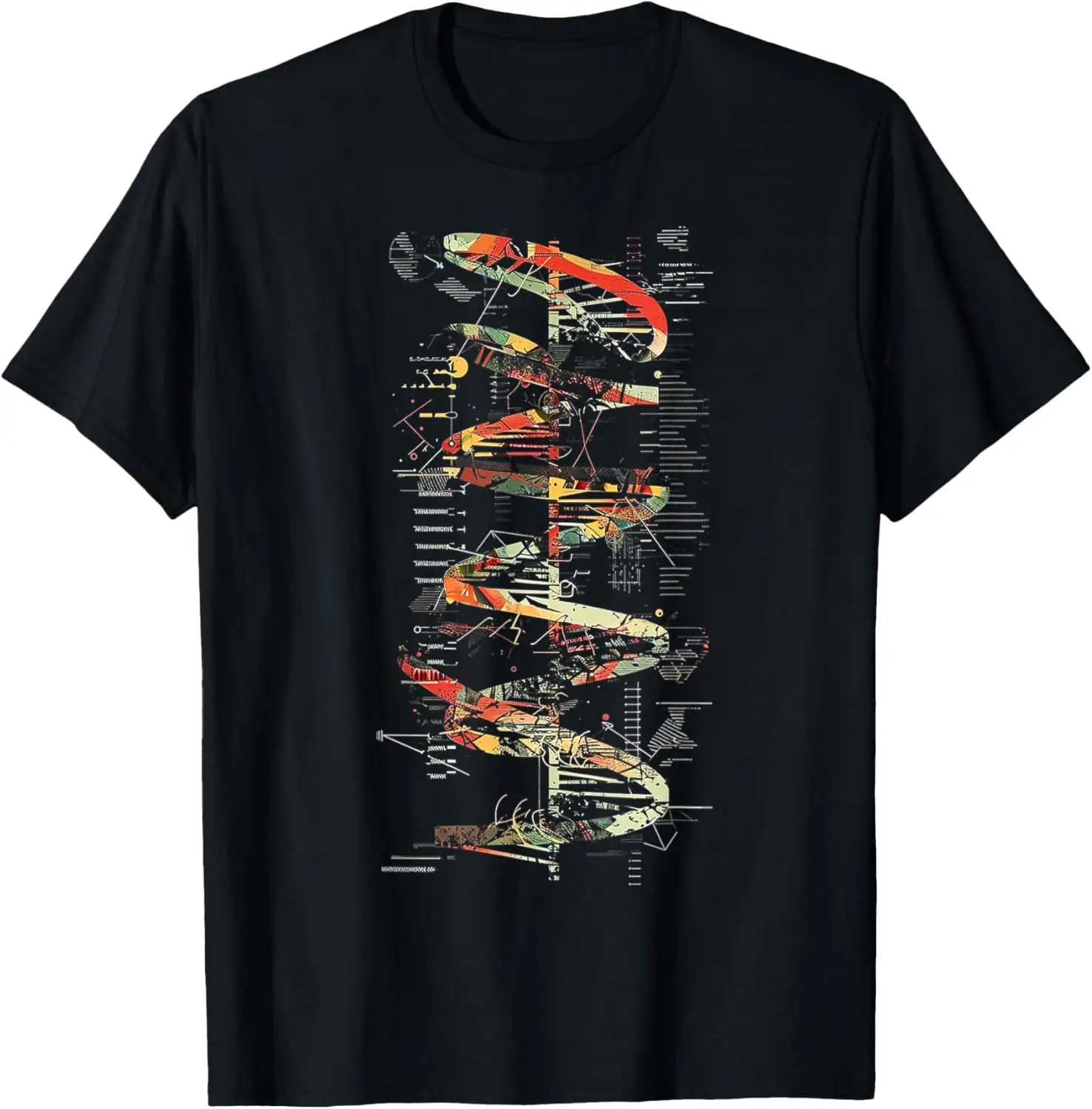 

DNA Colorful Graphic Artwork T-Shirt