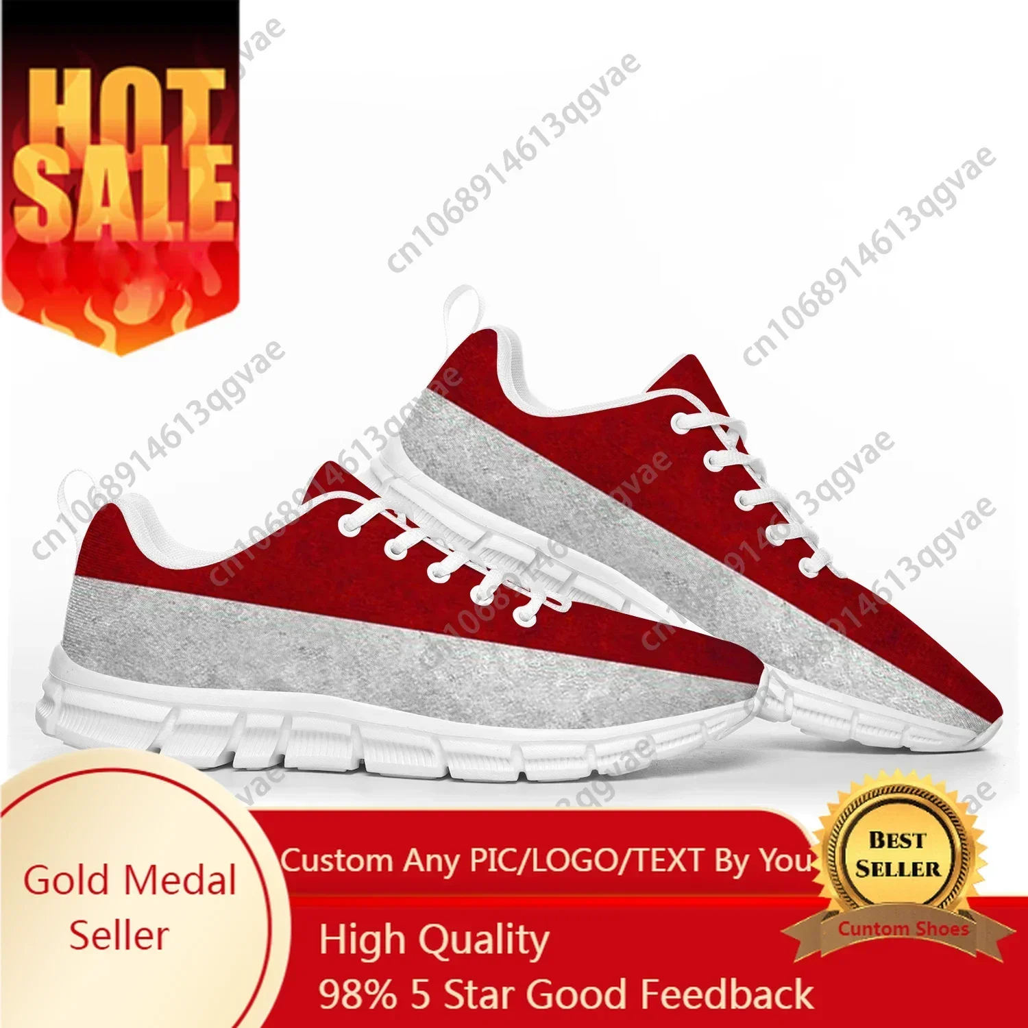 Indonesian Flag Sports Shoes Mens Womens  Sneakers Indonesia Casual Custom High Quality Couple Shoes