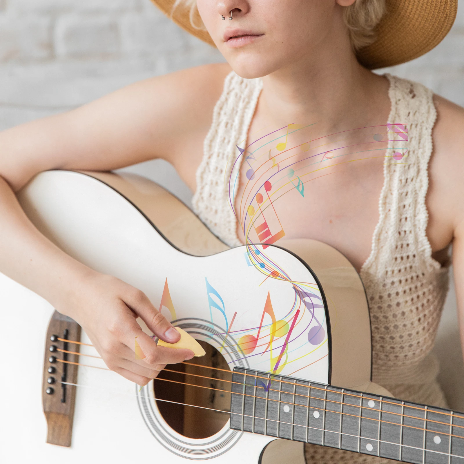 

5 Pcs Electric Guitar Picks Bass Accessories Custom Necklace Finger Acoustic Copper Felt Ukulele