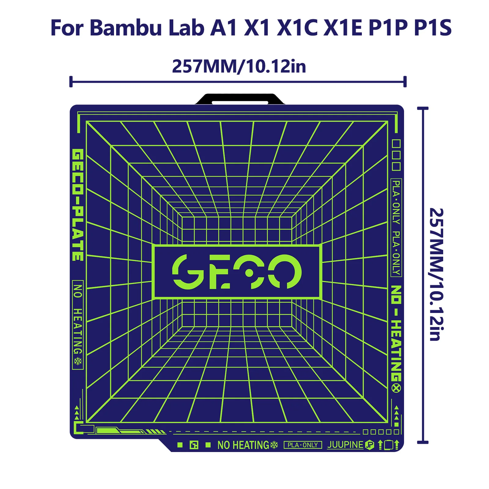 Juupine GECO Plate For Bambu Lab A1 Mini Build Plate PLA Bed