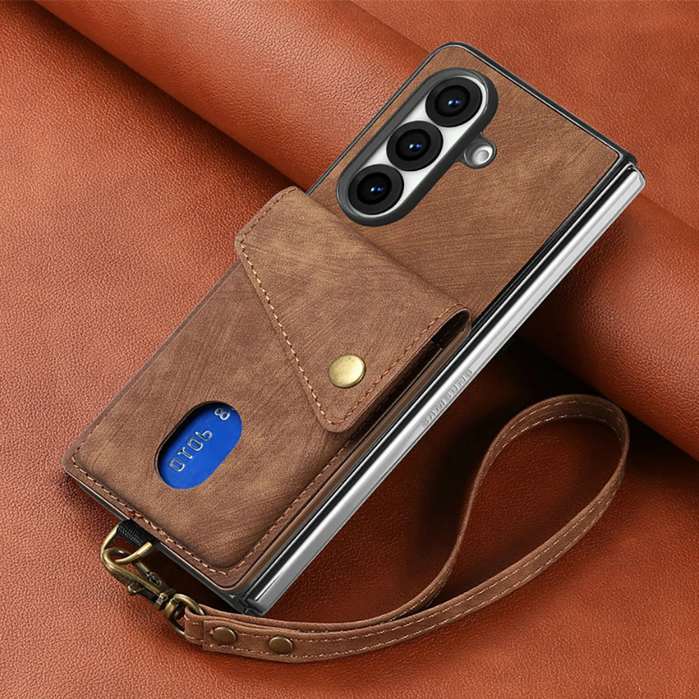 Z Fold8 Ultra 5G 2026 Luxury Case For Samsung Galaxy Z Fold 8 Ultra Leather Card Stand Funda For Galaxy Z Fold 8Ultra Back Cover
