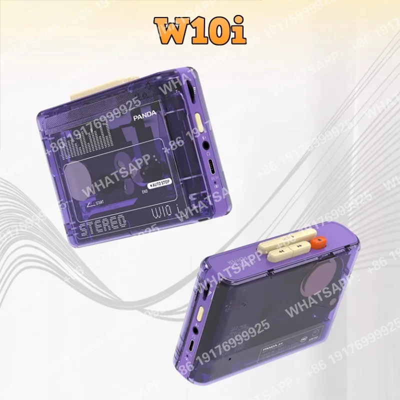 Reproductor de Casetes Original Panda W10i, Reproductor de Casetes Portátil Retro, Reproductor Individual Vintage, Reproductor Estéreo de Doble Canal Personalizado