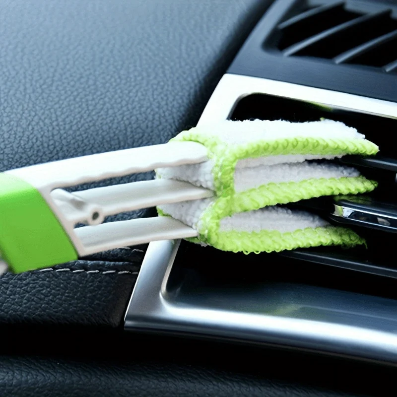 2pcs Auto Car Air Outlet Cleaning Brush, Dashboard Duster Brush Car Interior Cleaning Tool Keyboard Brush Car Accessories