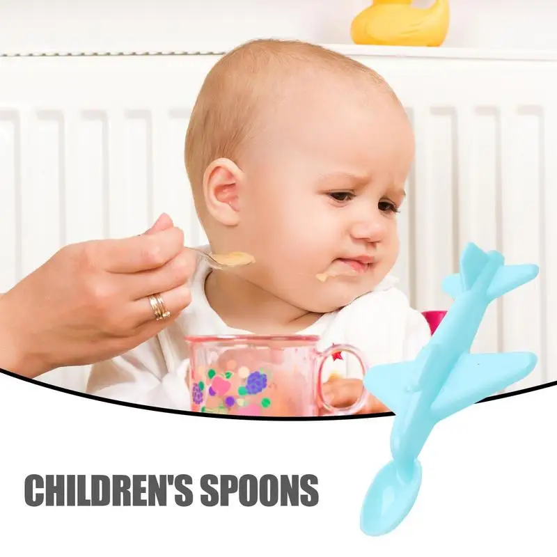어린이 식사 숟가락 비행기 스푼, 어린이 만화 디자인, 어린이 훈련 스푼 식기, 환경 친화적 기능