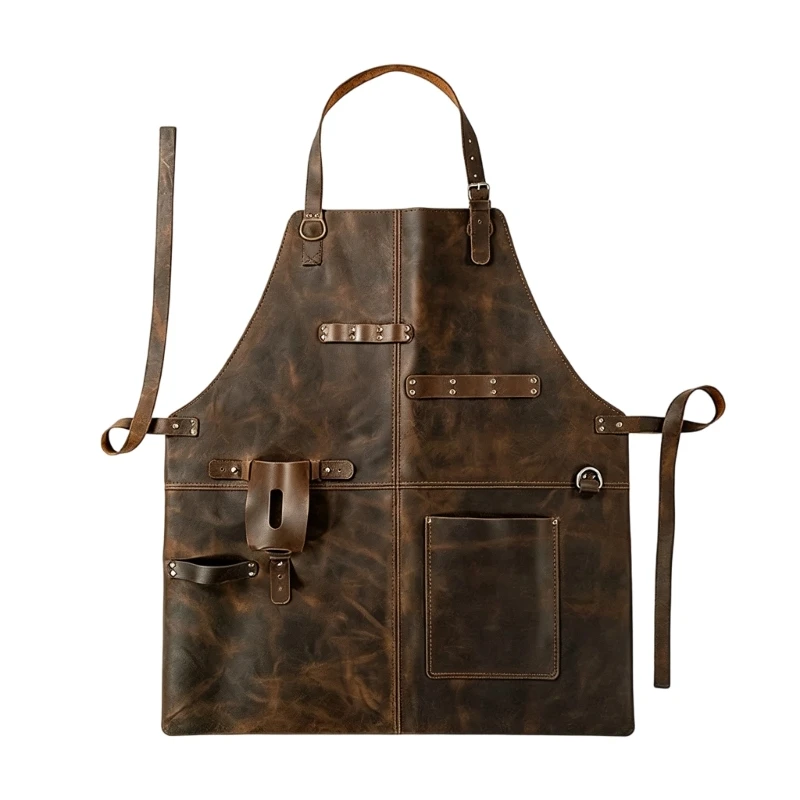 Durable Workshop Apron Multiple Pocket Comfort Padding Canvas For Men Use