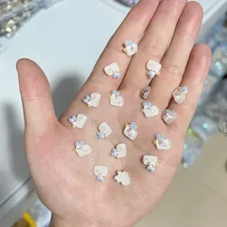 20 adet 3D manikür Kawaii karikatür aksesuarları Mini boyutu ayı köpek rakamlar Diy Nail Art dekorasyon Charms profesyonel tedarikçisi