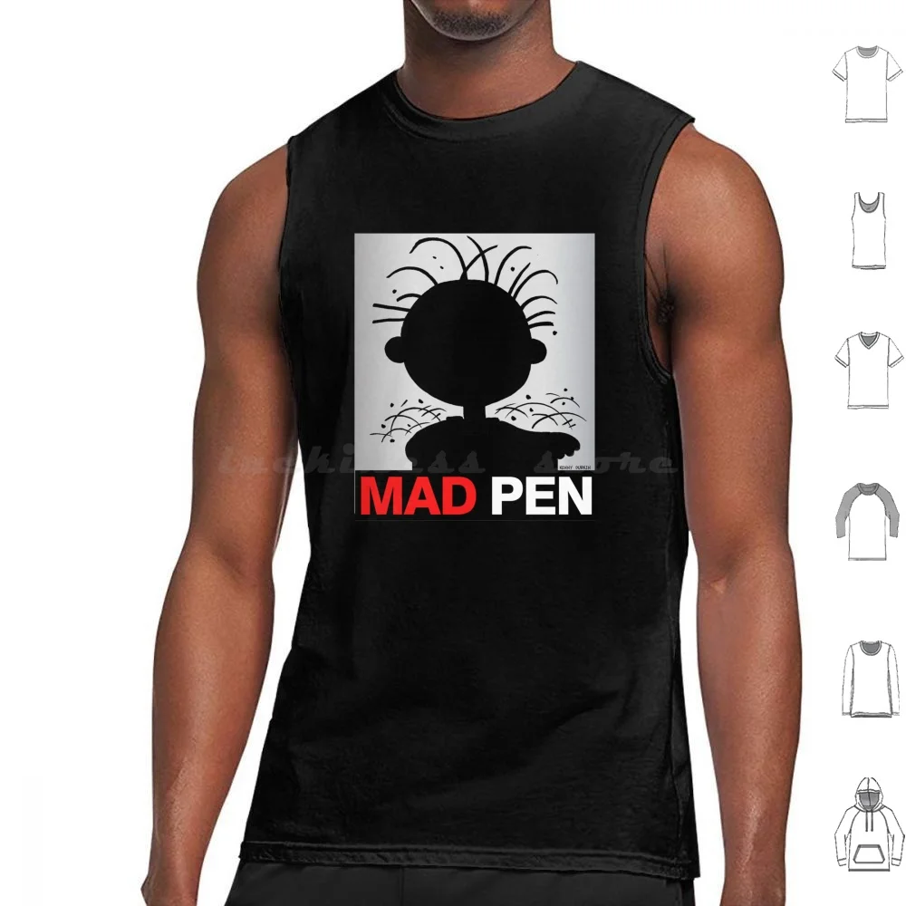 Mad Pen Tank Tops Vest Sleeveless Mad Men Donald Draper Pig Pen Mashup