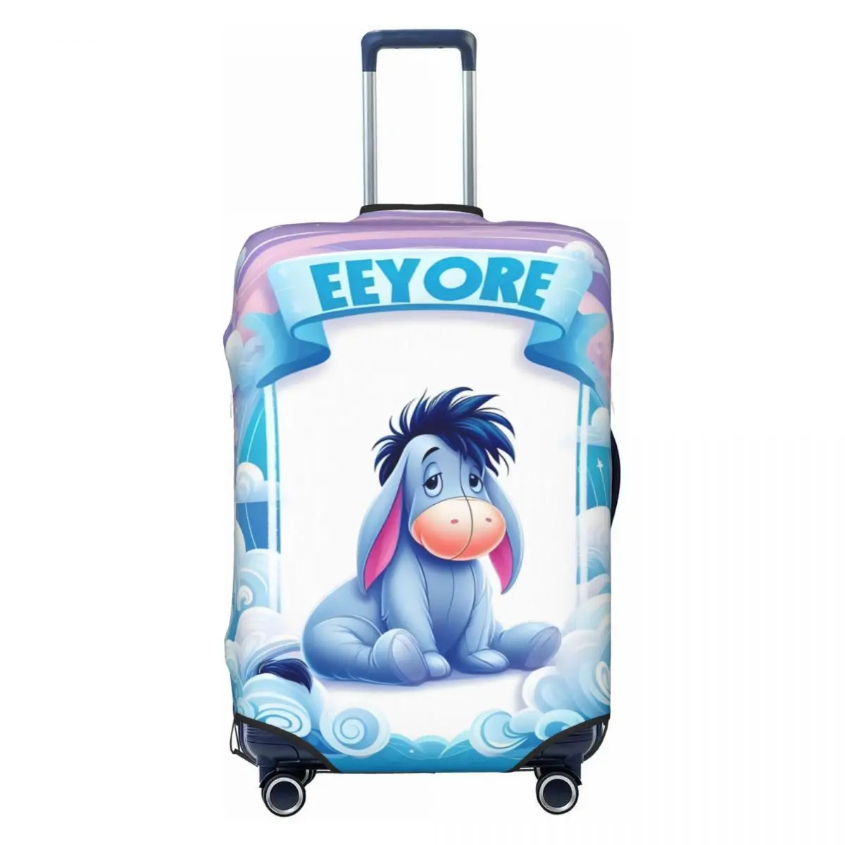 

Custom Winnie The Pooh Cute Travel Luggage Cover Washable Comic Suitcase Cover Protector Fit 18-32 Inch