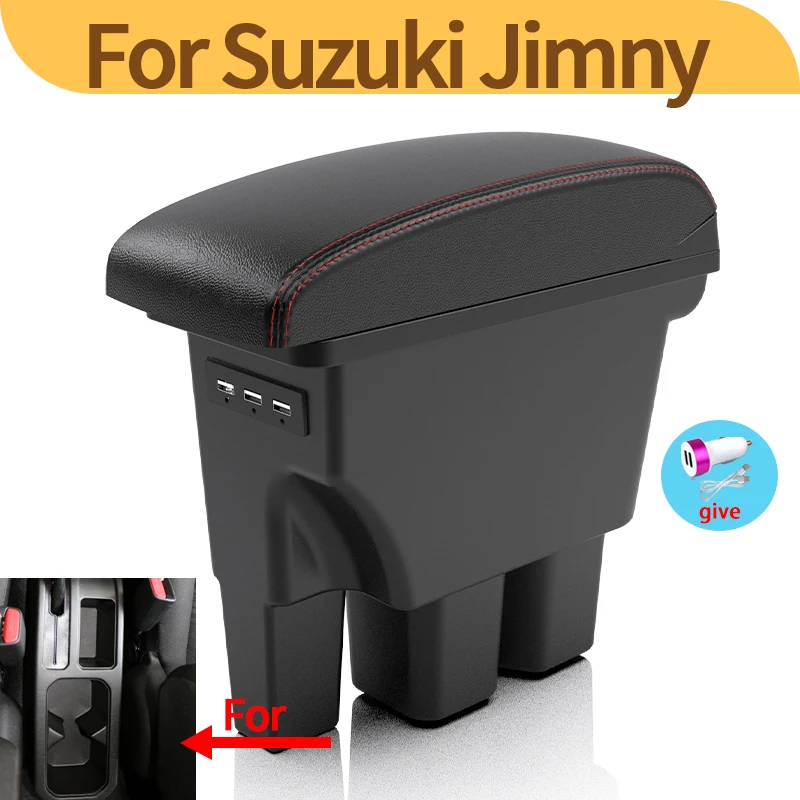 For Suzuki Jimny JB74 2018-2023 car armrest center console double-layer storage box car interior accessory with usb