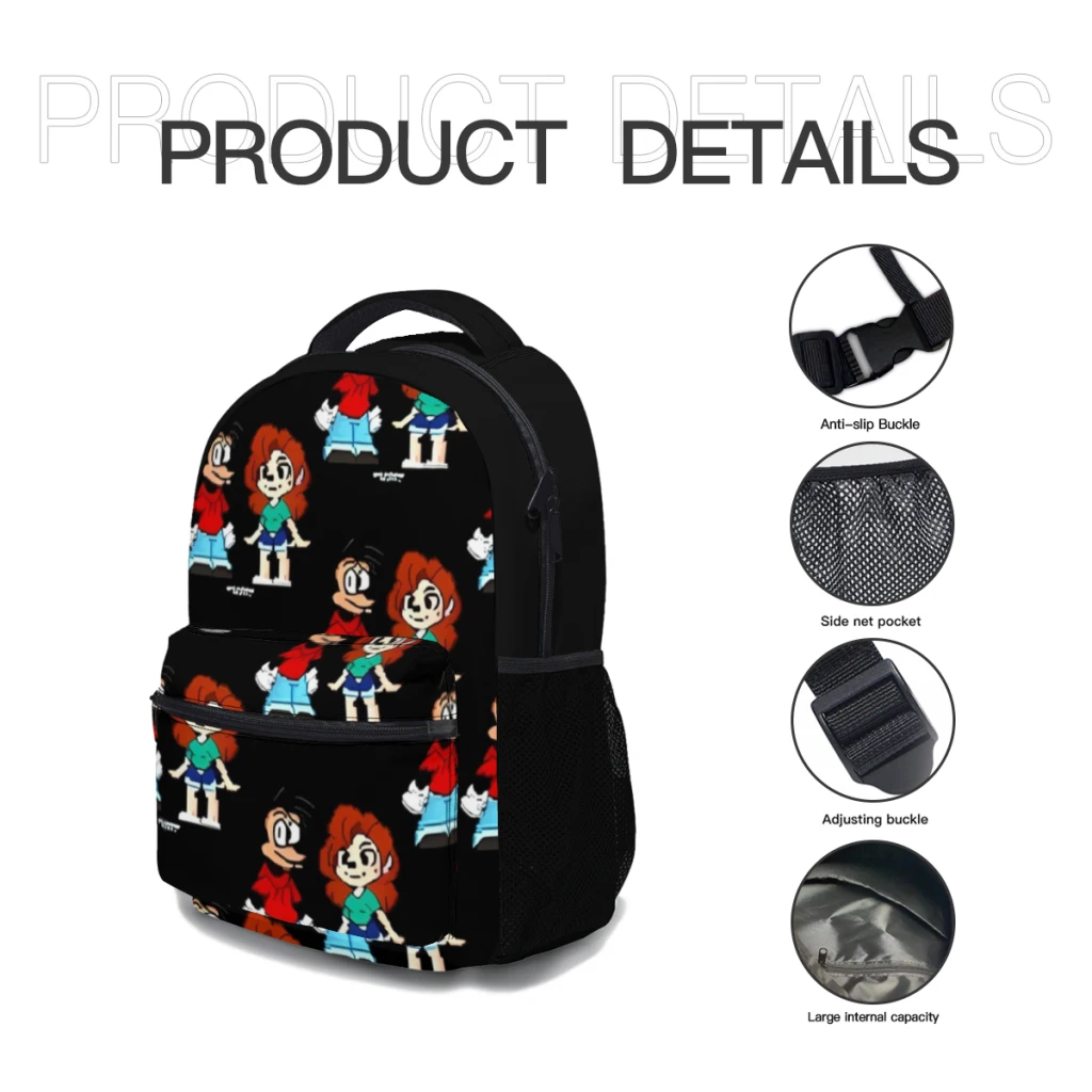 New Fashionable  After Today - Max & Roxanne Backpack Bag Large Capacity Trendy Book Bag Multi-pockets Adjustable 17inch