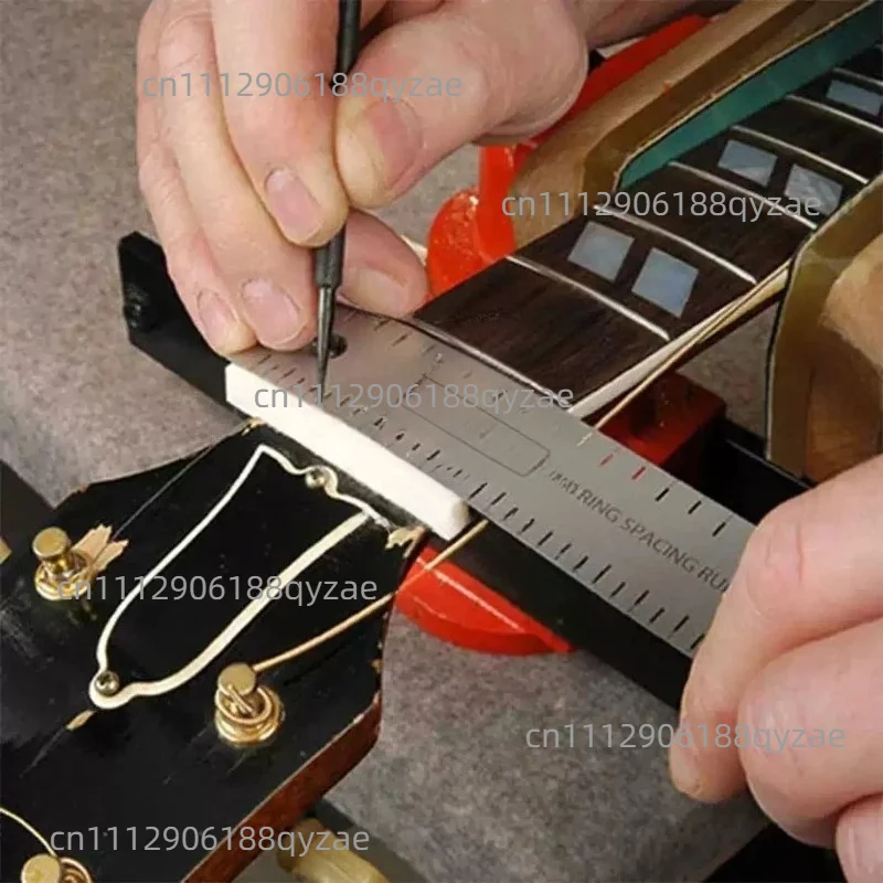 Guitar String Pillow Slot Ruler - Professional Luthier String Spacing Tool for Nut Slotting view 4
