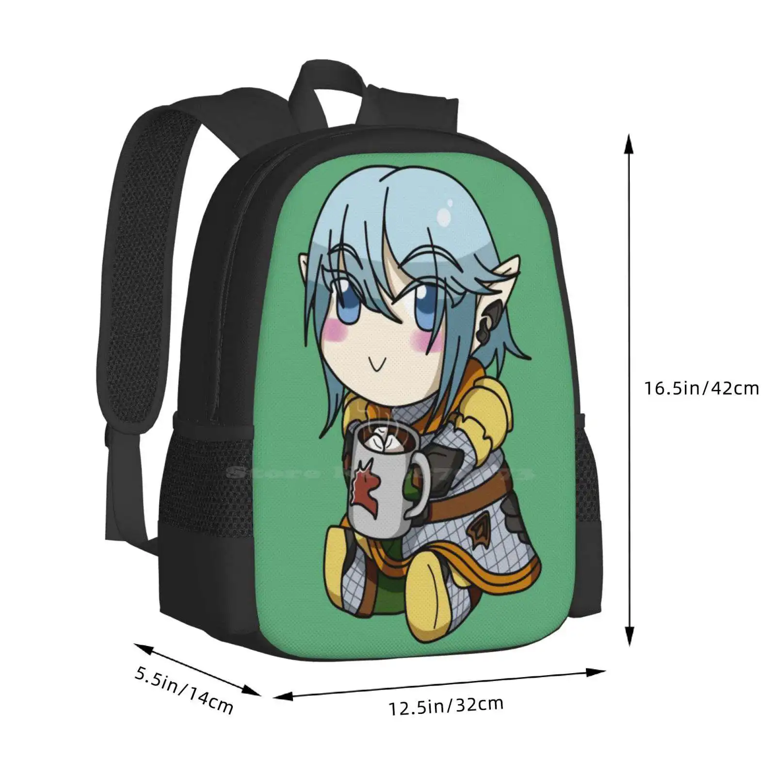 Bitty Haurchefant-mochila escolar con diseño de patrón de moda, bolso para portátil de viaje, Final Fantasy 14, Final Fantasy, fourtiv.ff14