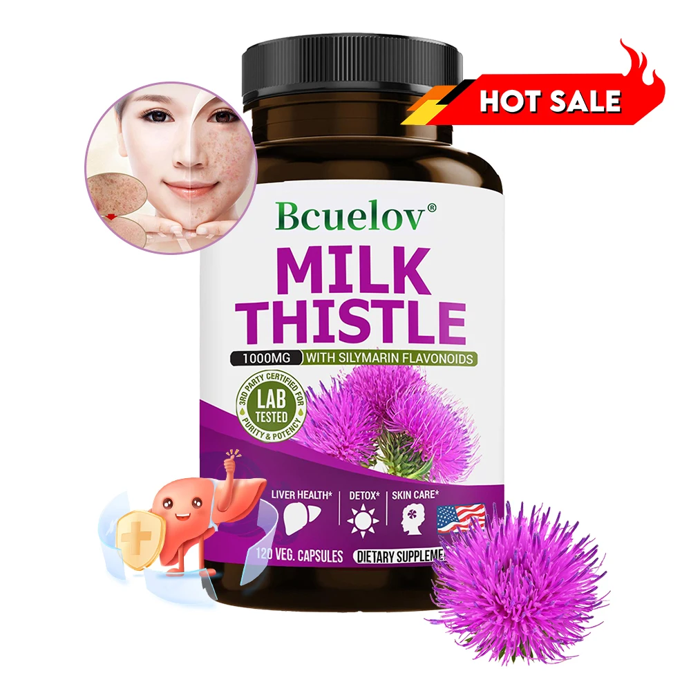 Milk Thistle Extract Supplement - Helps Protect The Liver From Oxidative Stress, Reduces Liver Burden, and Supports Heart Health