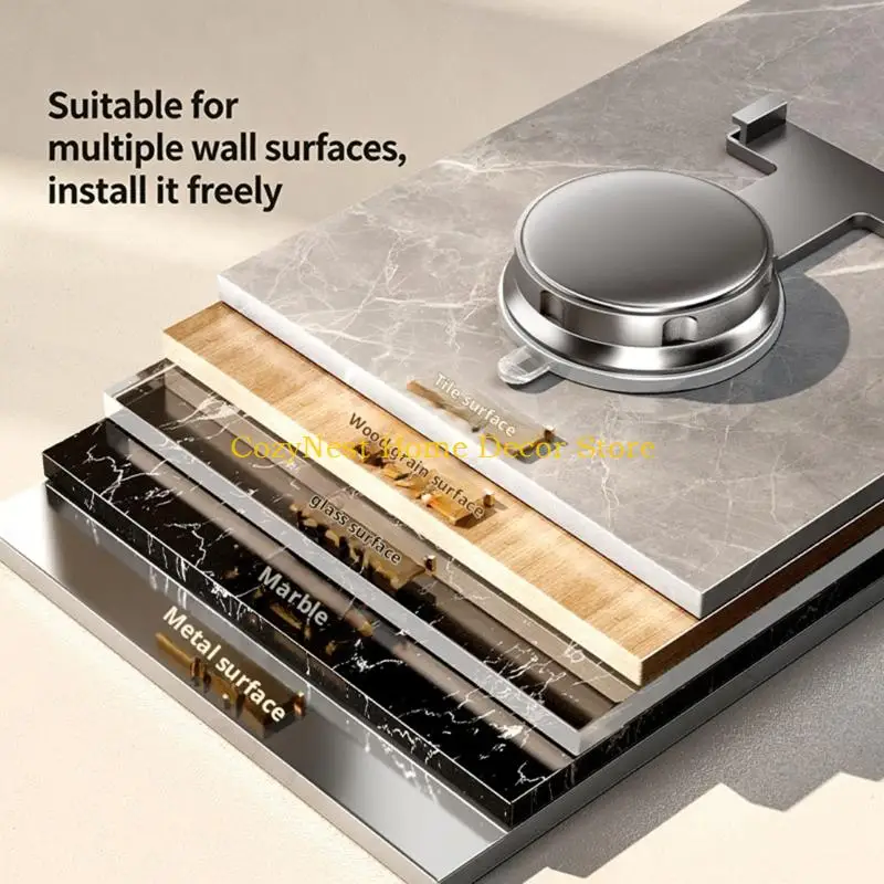 92MF Multipurpose Bathroom Wall Mount Organizers Bathroom Straightener Storage Rack
