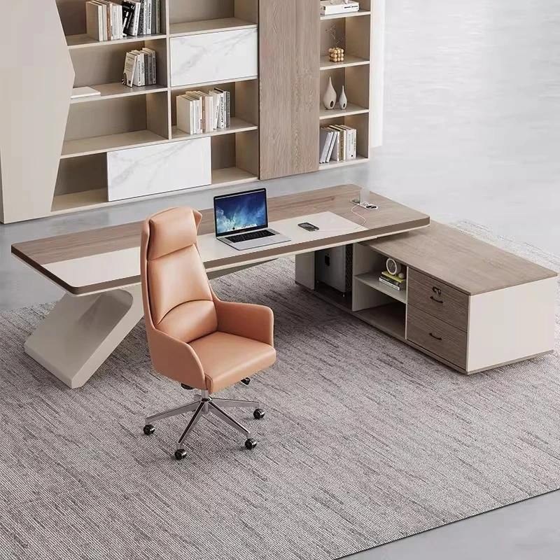 طاولة مكتب حديثة وبسيطة، مكتب كمبيوتر فاخر كبير للمدير الكبير، أثاث داخلي شمالي ميسا بارا إسكريكتوري #3