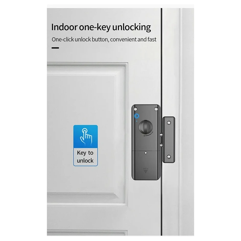 Inteligente Tuya App fechadura da porta eletrônica, IC Card Lock, Bluetooth, sem broca, instalação escondida, durável, interior