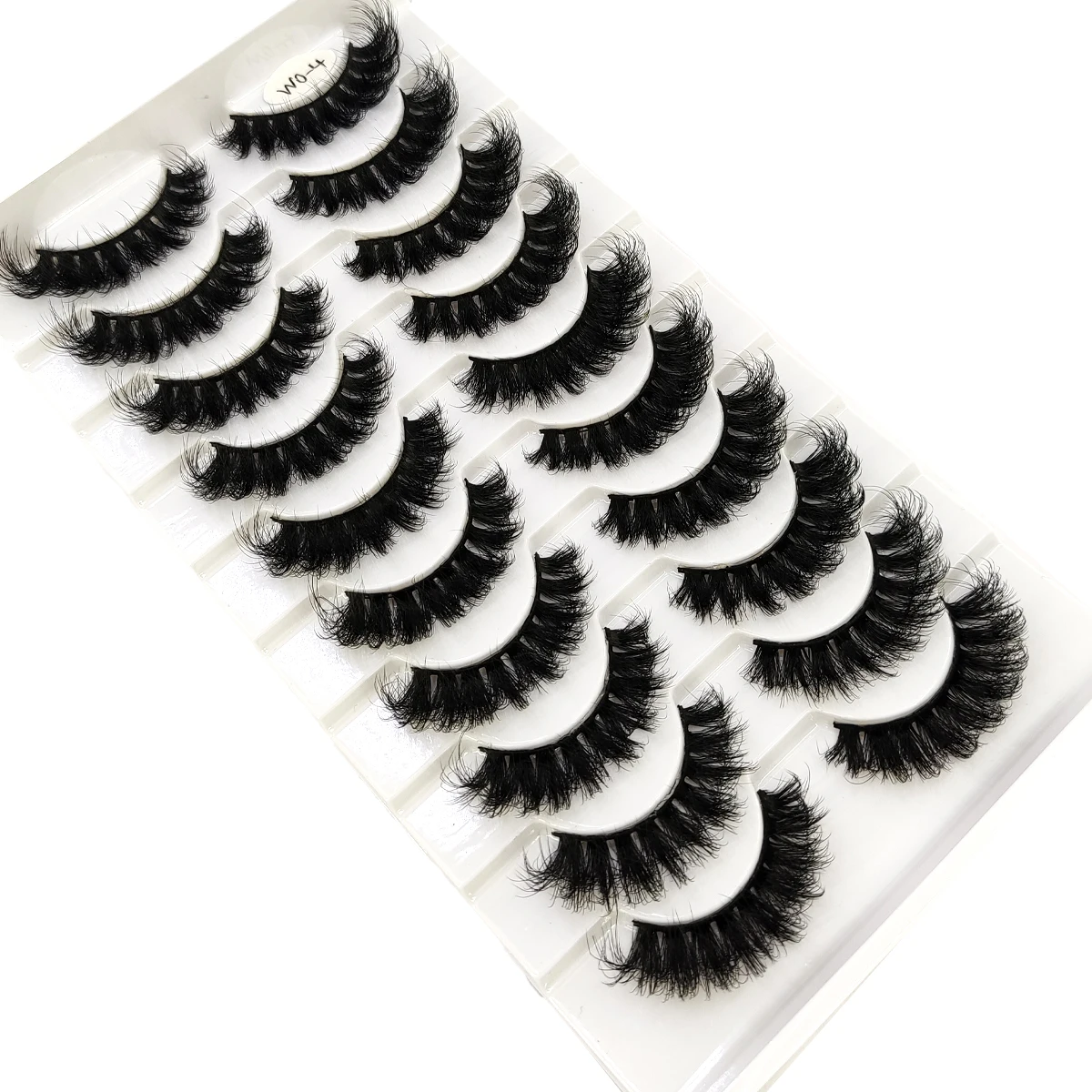 10 paia di ciglia per gatti, soffici e sottili, ricci, effetto piuma naturale, leggere e flessibili con ciglia finte