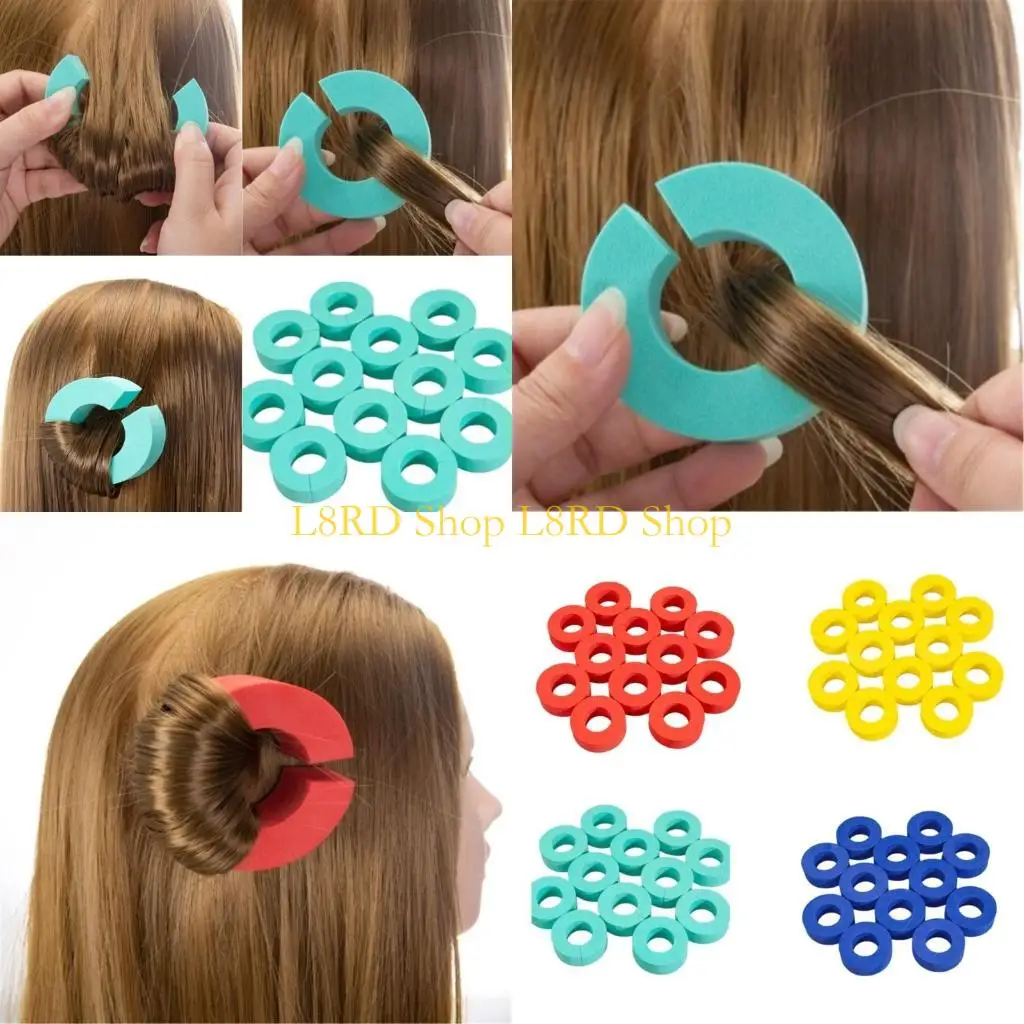 

L8RD 12PCS Hair Rollers без врываемого выдувания бездушные жирлеры губки C-форма ролики