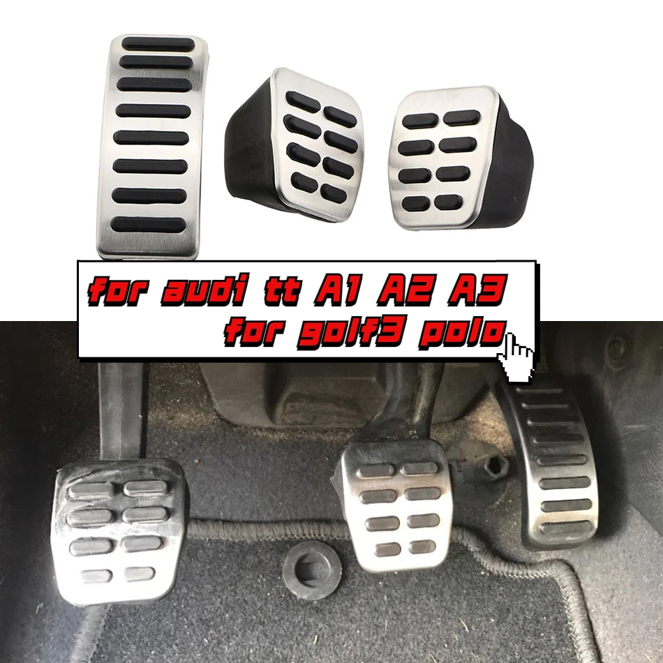 Pedali auto per Audi TT A1 A2 A3 per VW Golf 3 4 Polo 6N GTI 9N3 per SKODA Octavia SEAT Ibiza Fabia Gas Freno Frizione Pedale Copertura