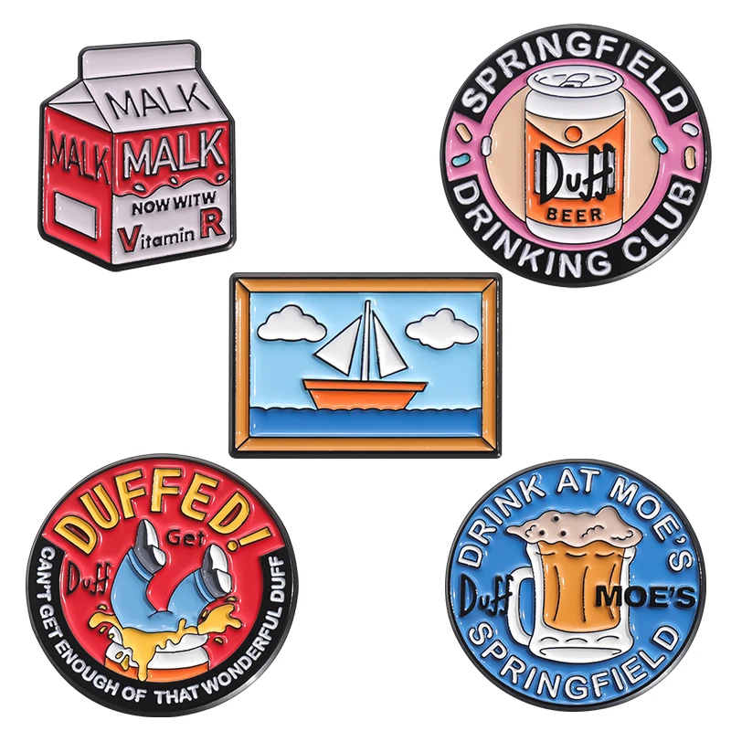 Получите спортивные эмалевые булавки для питьевого клуба Спрингфилда под заказ пивной витамин R блестящий значок для лацкана сумка Мультяшные украшения для ТВ-сериала Получите спортивные эмалевые булавки для питьевого клуба Спрингфилда под заказ пивной витамин R блестящий значок для лацкана сумка Мультяшные украшения для ТВ-сериала