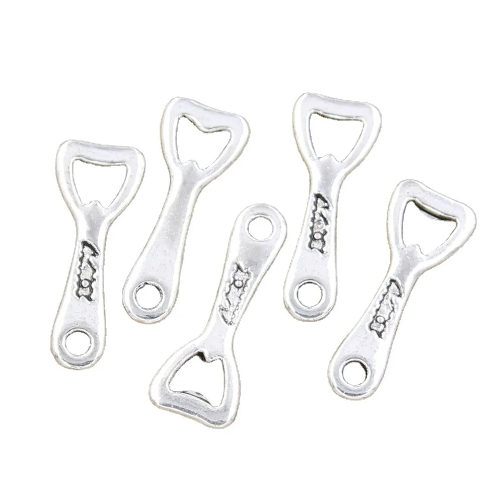 20pcs 27*11MM Beer Wine Corkscrew Bottle Opener Charms Tibetan Style Pendants for DIY Handmade Jewelry Making Findings EF4362