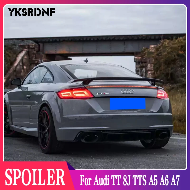 

Черный спойлер для багажника из углеродного волокна/ФАП для Audi TT 8J TTS A5 A6 A7 All 2008 - 2011 Автомобильный Стайлинг