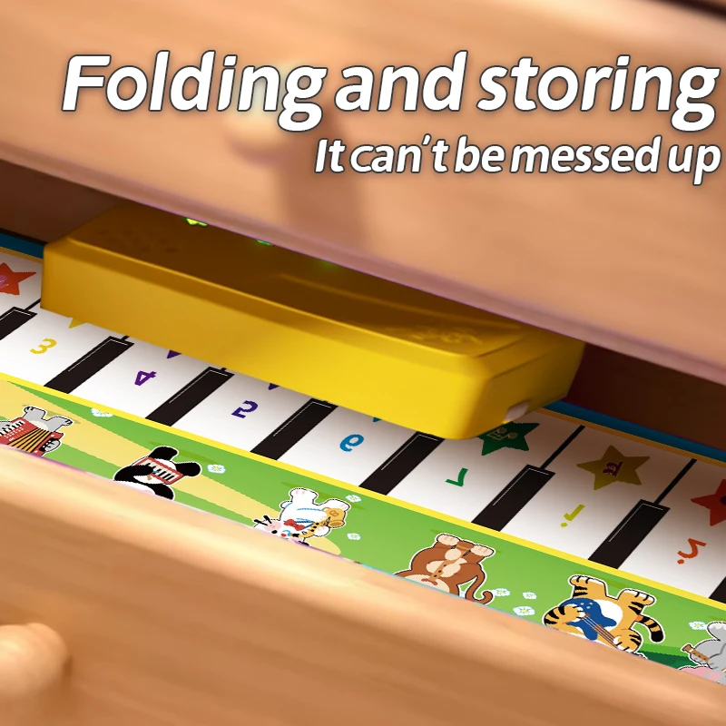 100x36cm Kids Music Piano Mat Toddlers Floor Keyboard Dance Mat with 8 Instrument Sounds Baby Carpet Educational Toys Kids Gifts