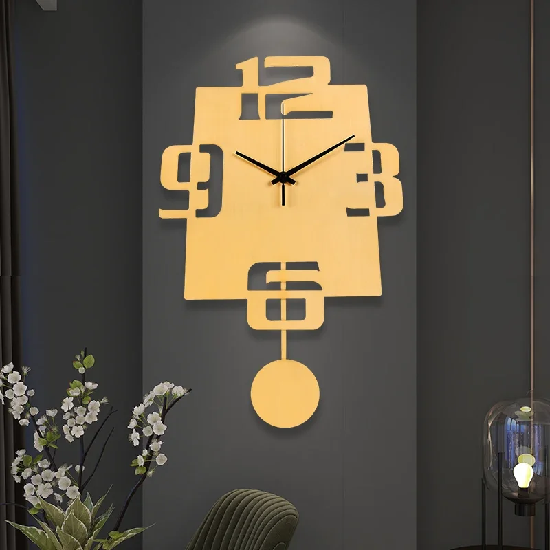 Silent Digital Wall Clocks Pendulum Large Battery Cute Minimalist Clock Wall Vintage Items Mecanismo Reloj Pared Home Decor