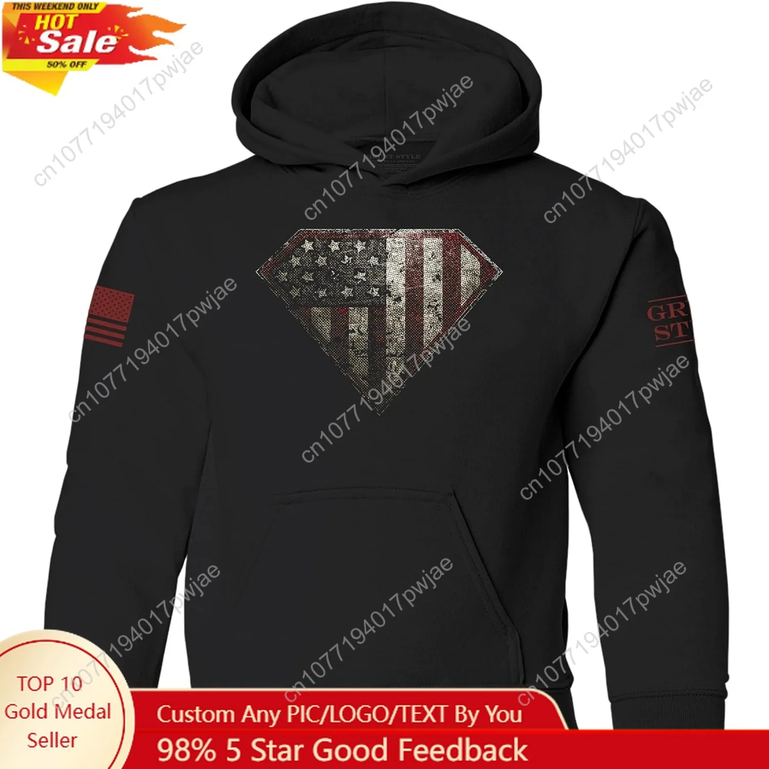 

Grunt Style Super Patriot Unisex Youth Hoodie