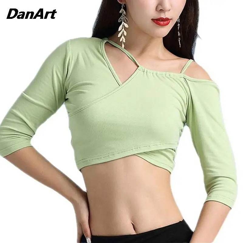 Damski top do tańca brzucha Modal Dance Practice Training Suit Performance Goddess Clothing Training Team Suit Wszechstronny top do tańca