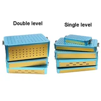 GREATLH Caja esterilizadora de material de aleación de aluminio de alta calidad Herramientas de caja esterilizadora de un solo nivel