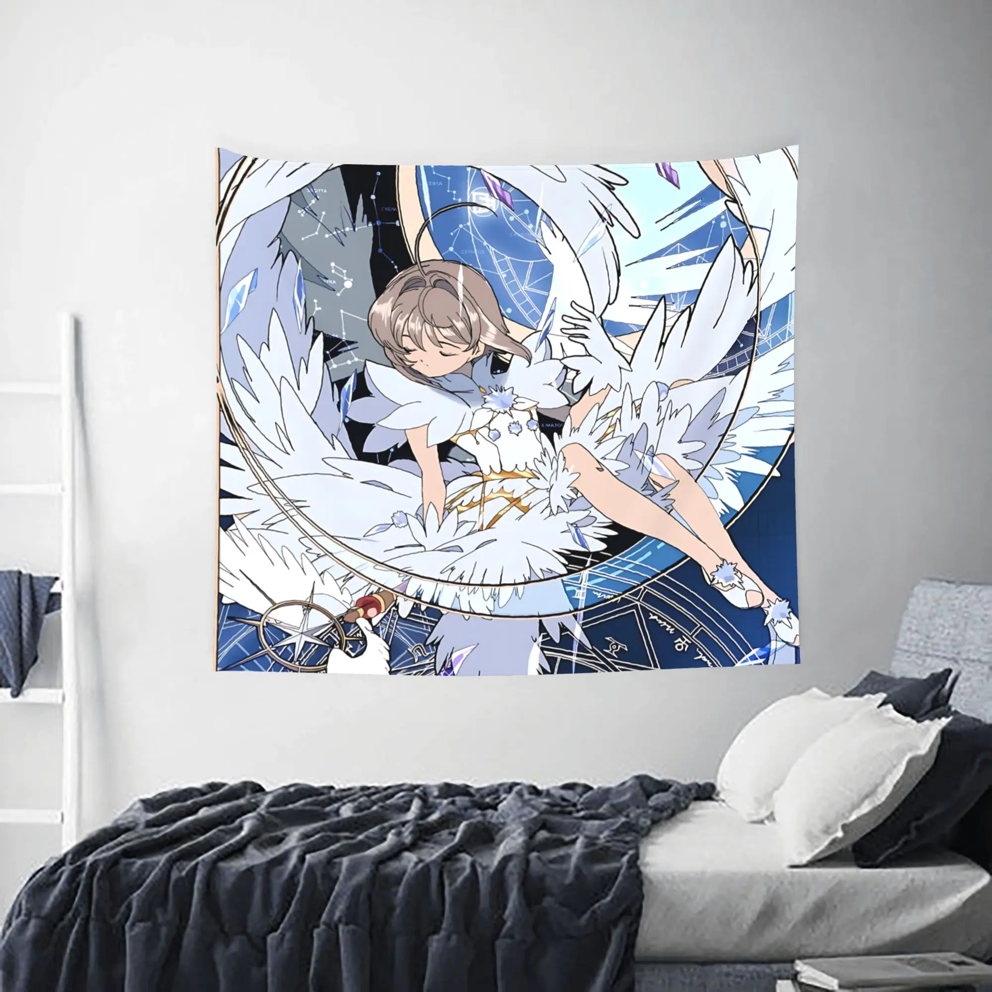 Customized Anime Cardcaptor Sakura cutecore Tapestry Bedroom Decoration  Wall Hanging Blanket Tapestry Cool Stuff For Room