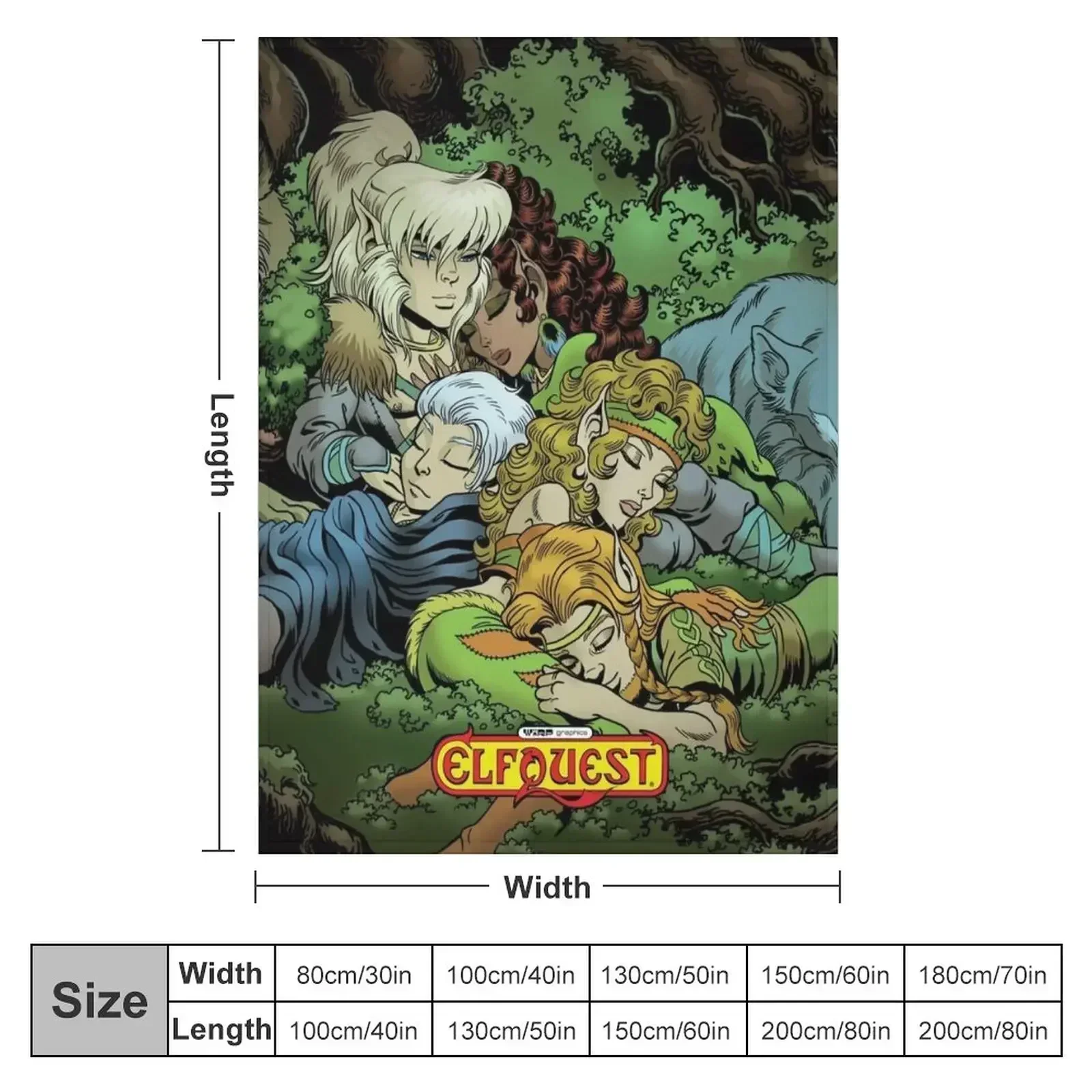 ElfQuest: True Peace II Throw Blanket Fashion Sofas Thermal decorative Flannel Thermals For Travel Beautifuls Blankets