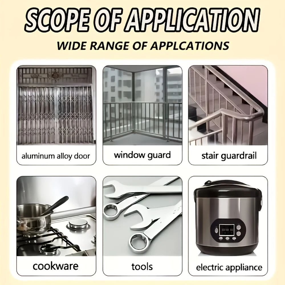 بخاخ مزيل الصدأ متعدد الأغراض من JOKJOK - تركيبة تحويل تلميع ومضادة للأكسدة للمعادن بالكامل، تأثير رائع للبلاط، مقاس S