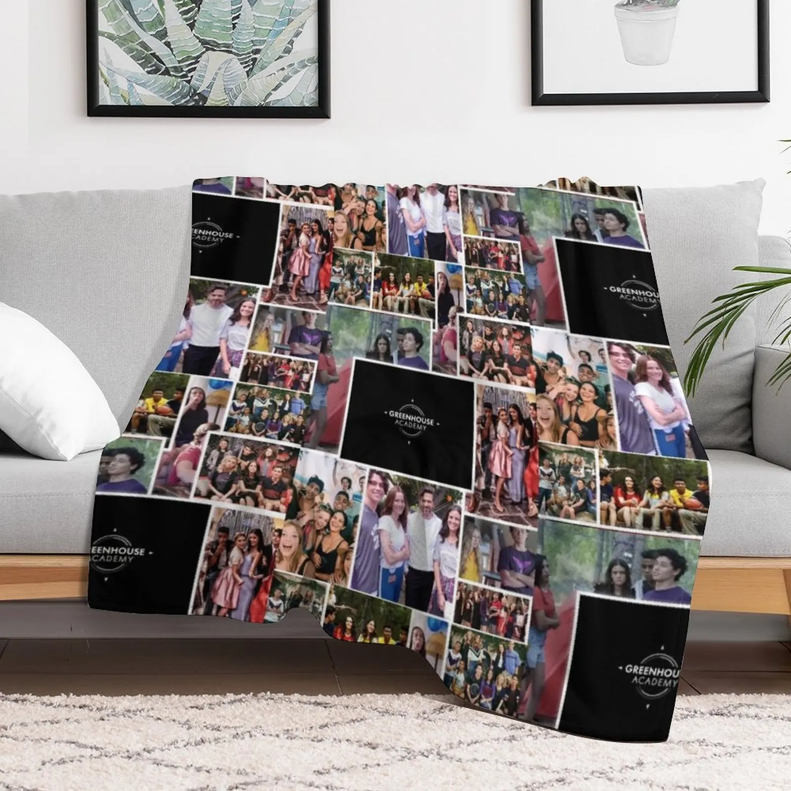 Greenhouse Academy Collage Throw Blanket wednesday Luxury Brand Custom Blankets