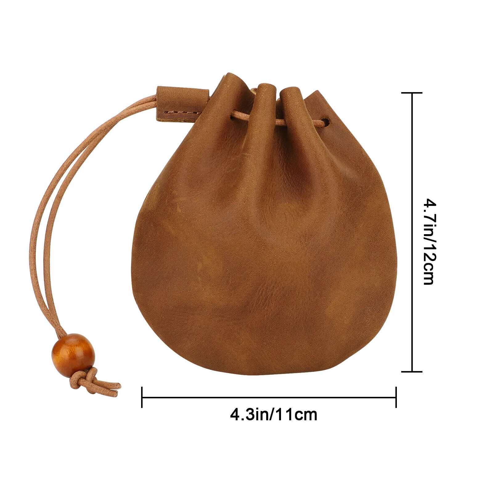 Retro Leather Coin Purse Portable Drawstring Small Bags Mini Lipstick ID Credit Card Money Key Holder Storage Bag Coin Pouch