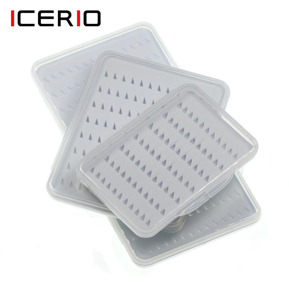 ICERIO Polypropylene Micro Flies and Midges Nymph Slim Fly Box with Teardrop Foam Fly Fishing Hook Box Pesca Fishing Tackle Box