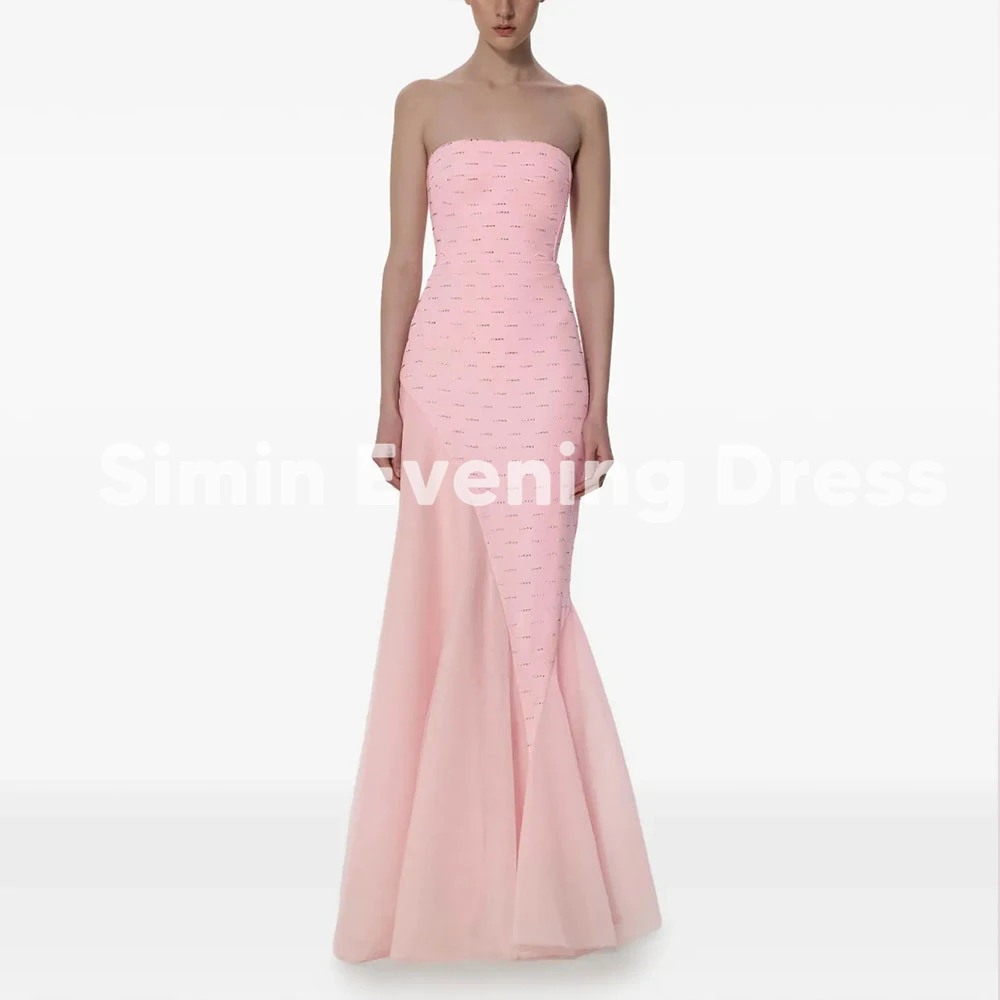 

Simin Women's Mermaid Sparkly Beaded Strapless Evening Dresses With Sleeveless Floor-Length Formal Elegant Party Dresses 2025