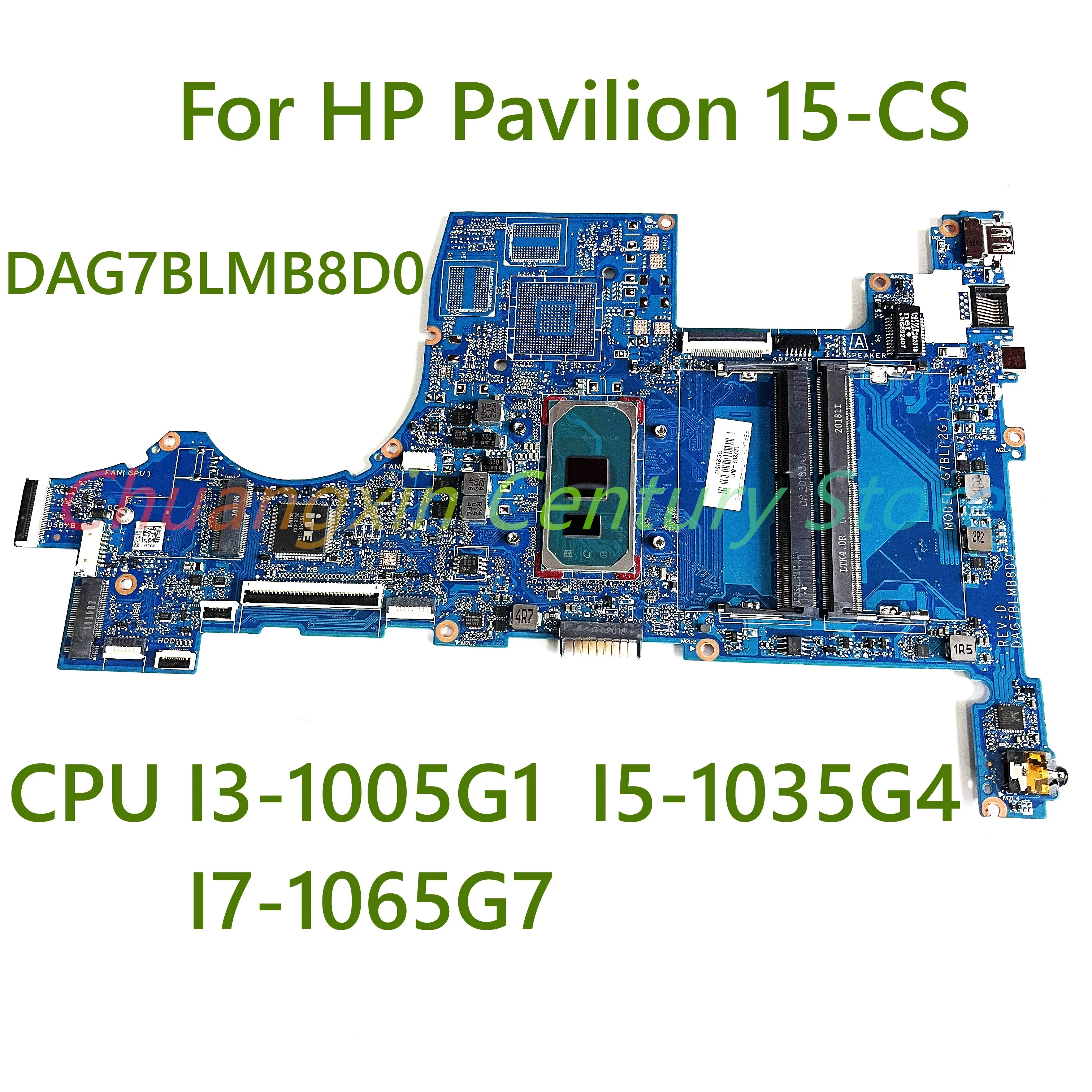 DAG7BLMB8D0 motherboard For HP Pavilion 15-CS Laptop with CPU I3-1005G1 I5-1035G4 I7-1065G7 100% Tested Fully Work