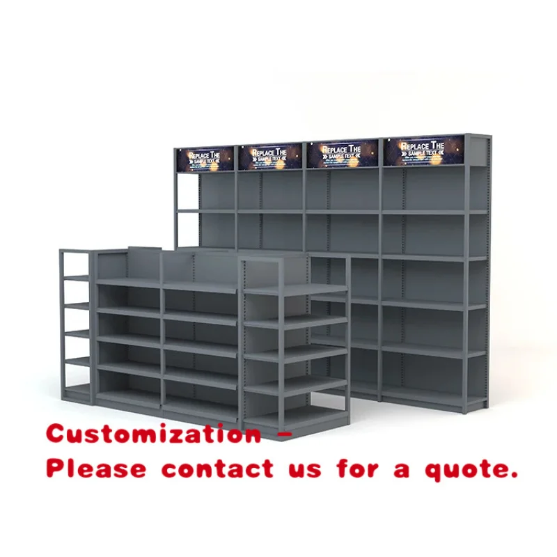 Estantería de exhibición personalizada para minoristas, góndola de supermercado, estanterías de tienda, estanterías de góndola, estantería de exhibición en oferta