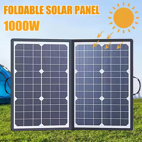 1000W Foldable Solar Panel Kit Complete Portable Solar Power Station 18V Generator Charger for Car Boat Caravan Camping Outdoor