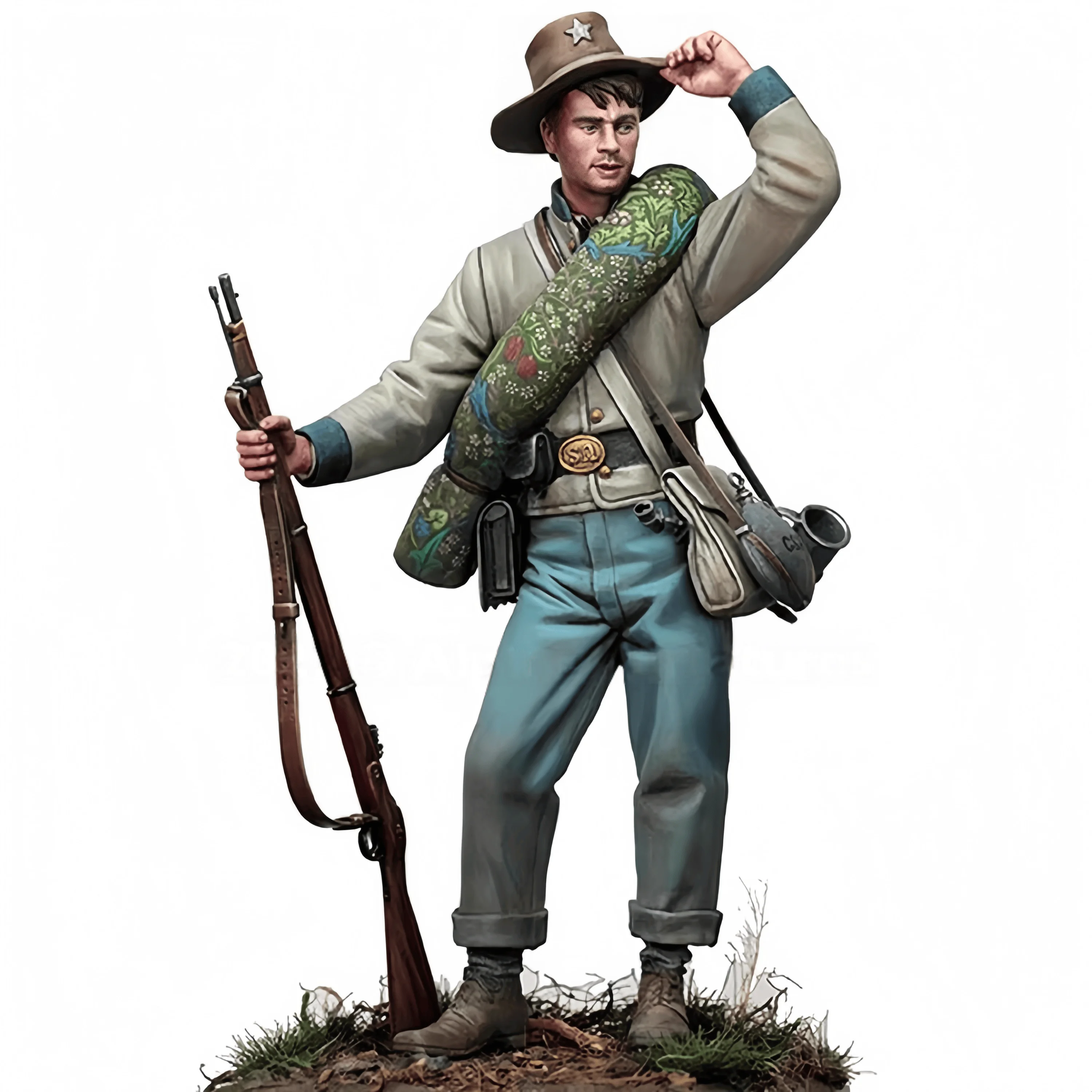 

Комплект для сборки модели из литья смолы 1/16, Gk, пехота Техаса (две головки), неокрашенный