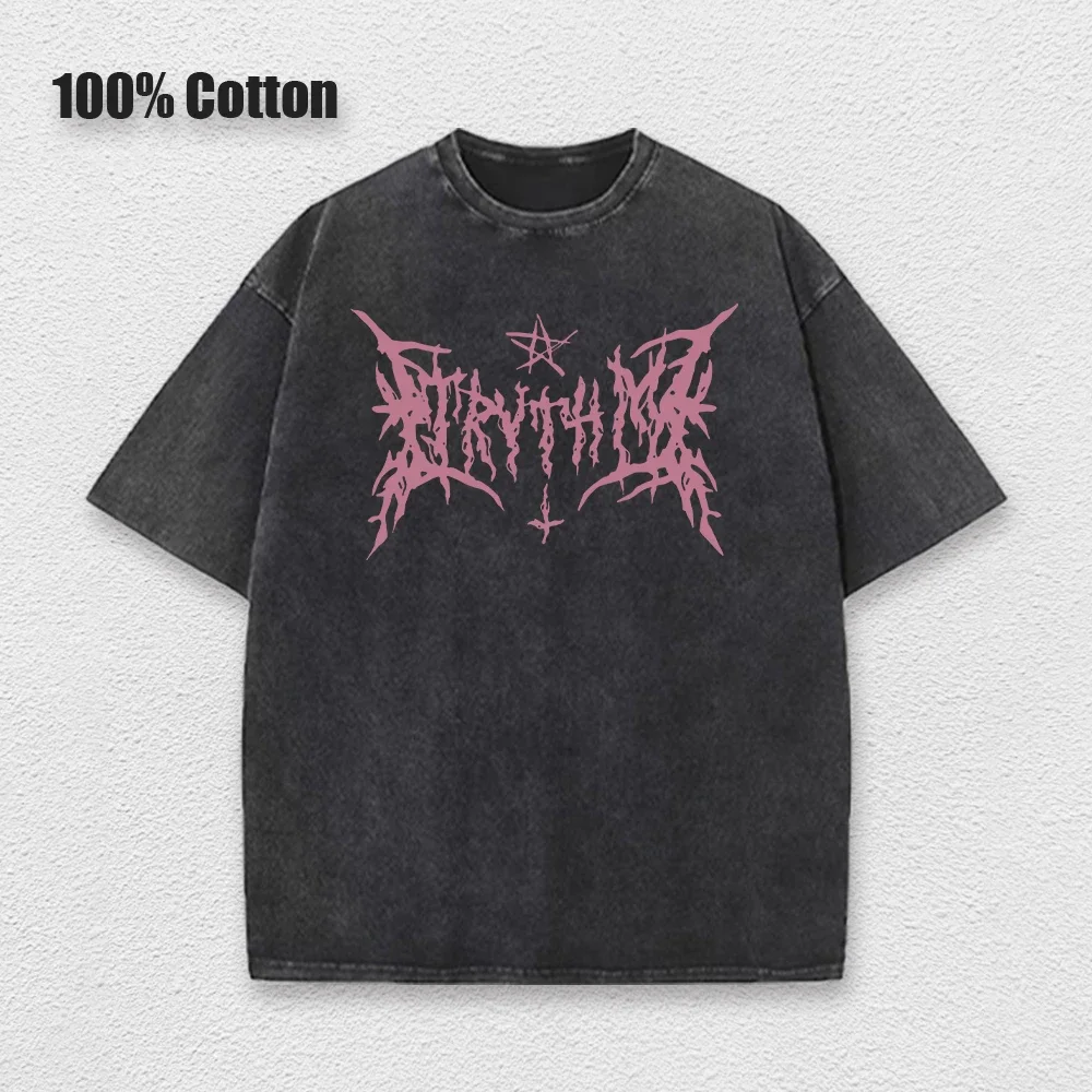 

Y2k Хип-Хоп Винтаж 90-х годов Футболка большого размера с короткими рукавами Летняя Свободная джинсовая футболка в стиле гот Design Sense Top Tide Streetwear