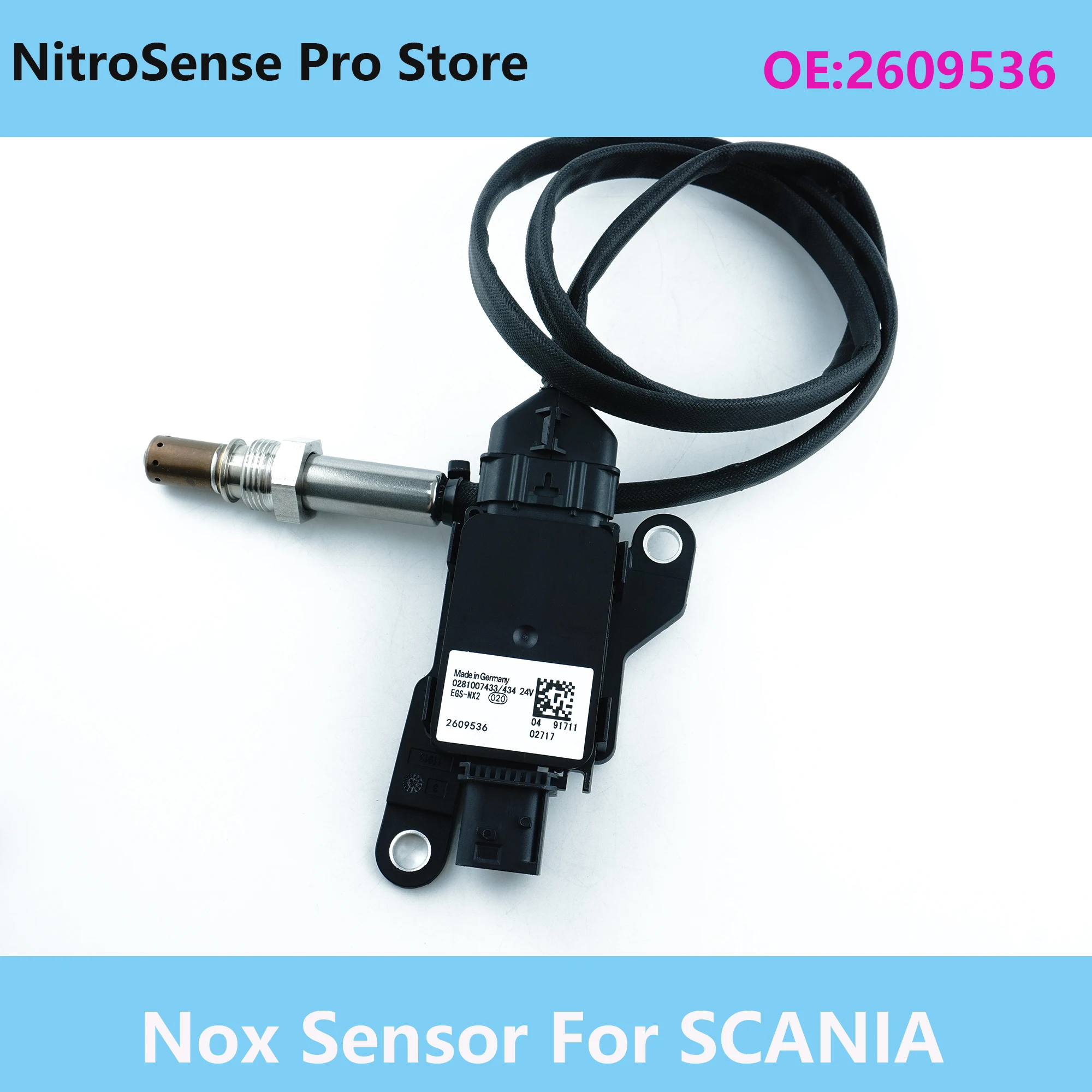 

2609536 New Nitrogen Oxide Nox Sensor 0281007433/434 For SCANIA L,P,G,R,S-series TP2007468 2929985 0281009053