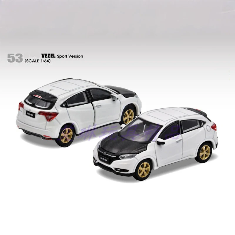 Diecast Original 1:64 Scale Era Car Vezel Simulation Alloy Car Model Static Display Collectible Toy Gift Souvenir Decoration