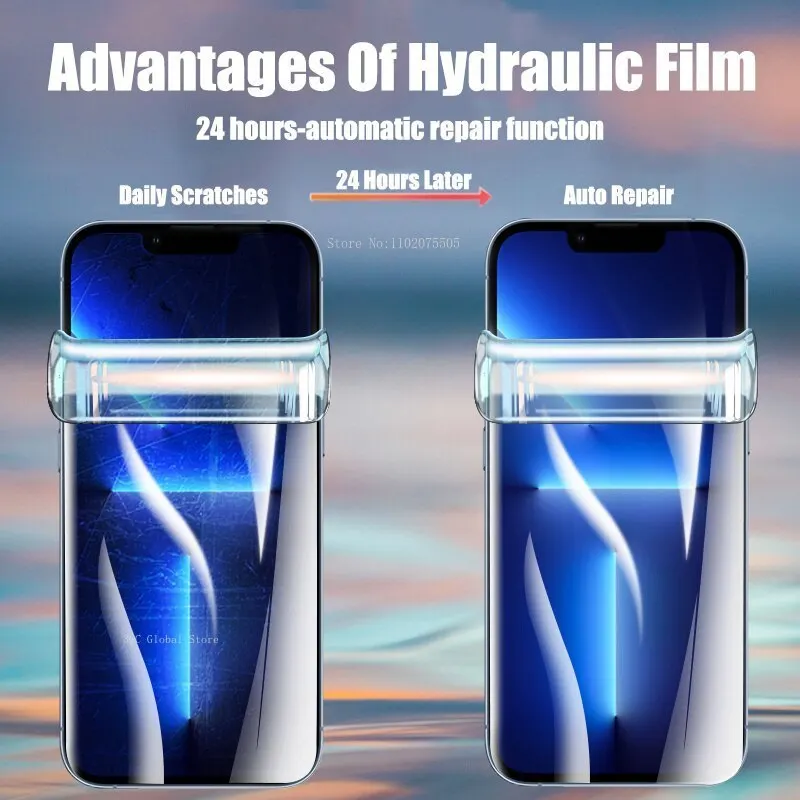 3Pcs Hydrogel Film for iPhone 14 15 Pro Max 13 12 Mini 11 Pro Soft Screen Protectors for iPhone 15 14 Plus Film