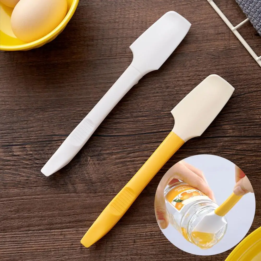 2Pcs Silicone Jam Spatulas, Lifted Tail, Convenient Open Can, Non-slip Area, Design Kitchen Cream Cake Mixing Batter Scrapers