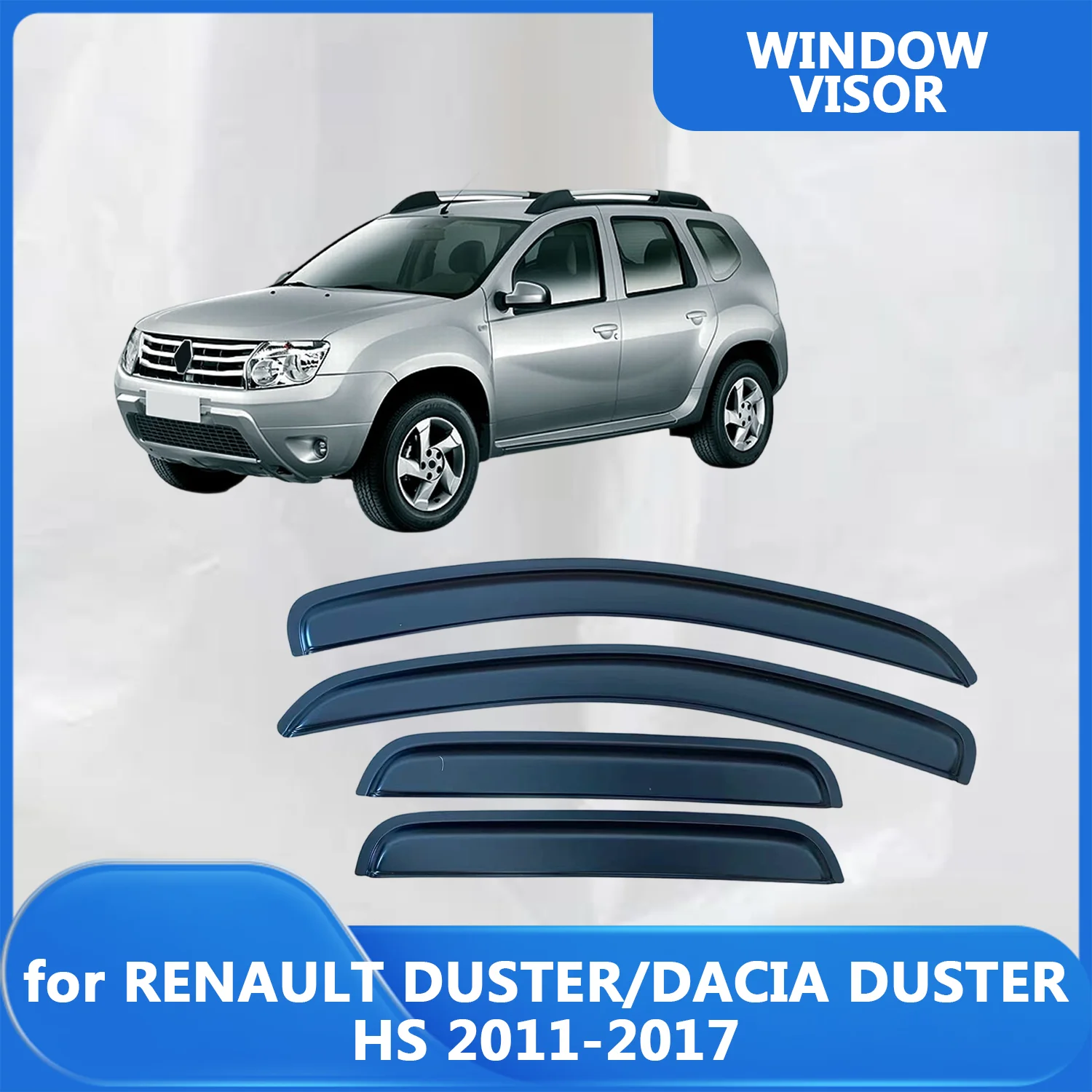 

Window Visor for RENAULT DUSTER DACIA DUSTER HS 2011 2012 2013 2014-2017 Wind Deflectors Rain Guards Door Visor Vent Shades Sun
