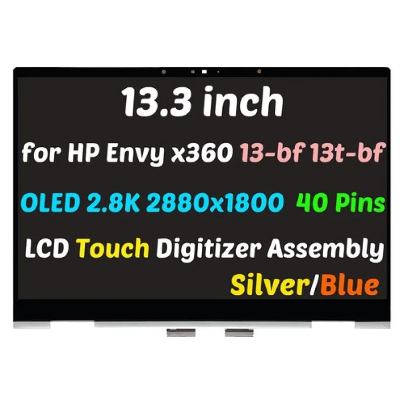 

A + 13,3 для HP ENVY x360 13-bf0797nr OLED ЖК-дисплей с цифровым преобразователем сенсорного экрана в сборе 40pin
